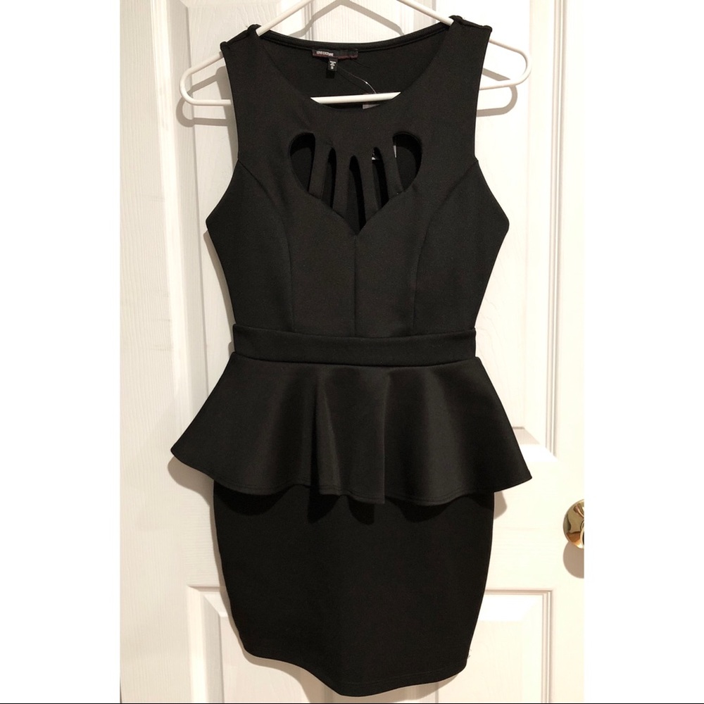 Peplum Dress with Heart Shaped Neckline